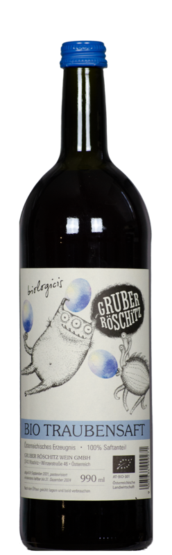 Traubensaft rot, Bio, Weingut Gruber Röschitz