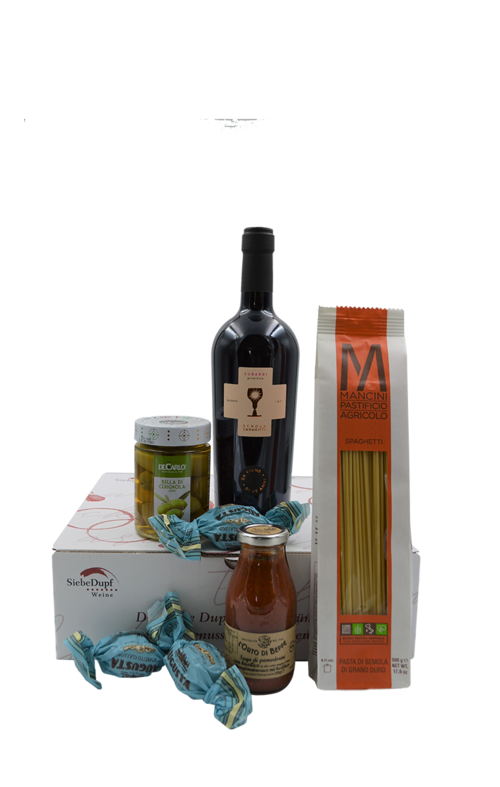 Geschenkbox mit italienischen Spezialitäten