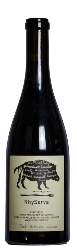 RhyServa Pinot Noir, VdP Nordwestschweiz, Siebe Dupf Kellerei