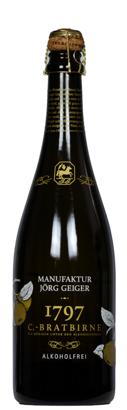 C-Bratbirne, Birnenschaumwein - alkoholfrei, Manufaktur Jörg Geiger